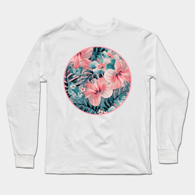 Coral Jade Aloha Long Sleeve T-Shirt by Nina May Design Studio